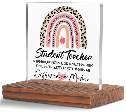 Miniatura 22 de Letrero decorativo de escritorio transparente para después de la escuela, regalo de agradecimiento para mujeres y hombres, regalos de agradecimiento