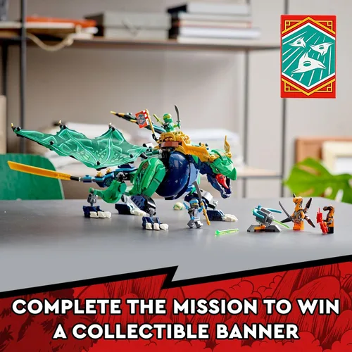 Miniatura 4 de LEGO NINJAGO - Juguete de dragón legendario de Lloyd's, 71766 con figuras de serpiente y minifigura NYA, serie coleccionable de bandera de misión