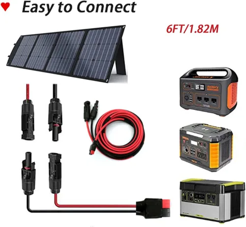 Miniatura 5 de Kits de paneles solares Cable de carga compatible con adaptador Anderson y conectores solares para centrales eléctricas portátiles, generadores