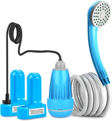 innhom Ducha portátil para campamento, ducha al aire libre, bomba de ducha de campamento, eléctrica recargable portátil, alimentado por batería