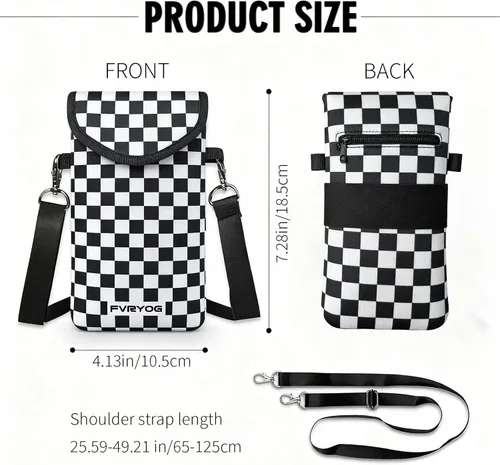 Miniatura 6 de Funda de neopreno para teléfono para hombres y mujeres, con correa cruzada/cordón para el cuello para iPhone 17/16 Pro Max