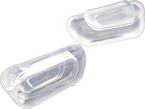 3 pares de almohadillas de silicona de repuesto para la nariz, cámara de aire, ultra cómodas, deslizantes, 0.512 in x 0.276 in para lentes de sol y