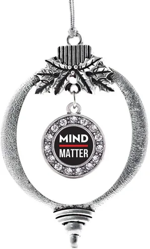 Miniatura 12 de Inspired Silver - Twin One - Adorno festivo de Navidad de plata - Adorno festivo de árbol de Navidad con dije de círculo y circonita cúbica