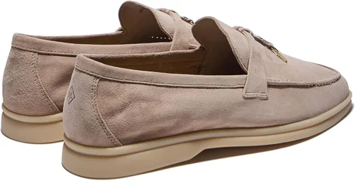 Miniatura 3 de Mocasines de piel de ante de diseño prémium con dijes de verano para mujer