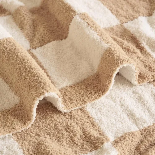 Miniatura 6 de Manta a Cuadros, Mantas Suaves y Acogedoras para Sofá Cama, Manta de Picnic de Viaje a Cuadros Esponjosa Ligera y Cómoda, Regalos para Sofá Silla
