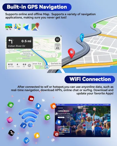 Miniatura 6 de 8 Core 6+128G para Hyundai Accent Verna Solaris 2010-2016 Android Car Stereo, 9" IPS Car Radio Wireless Carplay Android