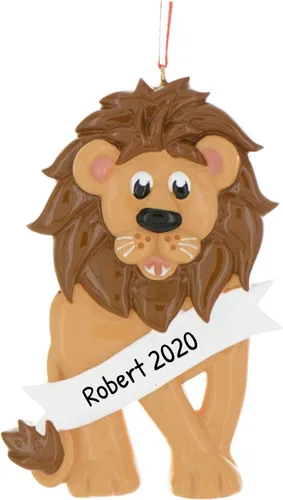 Miniatura 5 de Adornos personalizados de animales 2024 – Adornos de león para árbol de Navidad, decoración de león, regalos para amantes de los animales, regalos