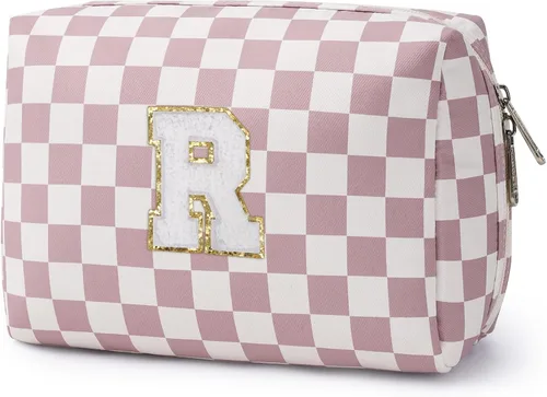 Miniatura 55 de Narwey Bolsa de maquillaje con inicial, regalos de graduación para adolescentes, niñas, niños y adolescentes, cosas de moda de 6 a 18 años, bolsa