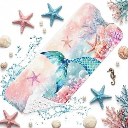 Miniatura 13 de Tapete de ducha para bañera de dinosaurio, selva, diseño tropical, caprichoso, antideslizante, extra largo, 40 x 16 pulgadas, lavable a máquina