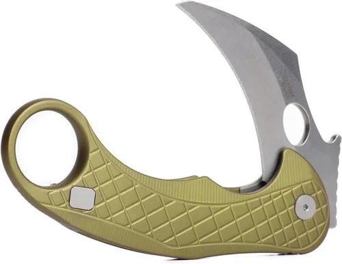 Miniatura 7 de LionSTEEL LEONE - Cuchillo plegable Karambit con hoja de acero CPM-Magnacut, mango integral de aluminio sólido, diseño Emerson Wave Design