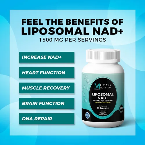 Miniatura 5 de Suplemento liposomal NAD+ Suplementos NAD mejor calificados para mujeres y hombres con resveratrol y extracto de Knotweed japonés, soporte