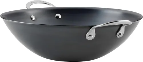 Miniatura 10 de Anolon Everlast N2 - Sartén wok/para saltear de acero al carbono, compatible con todos los tipos de cocina, utensilios de metal seguros, 14 pulgadas