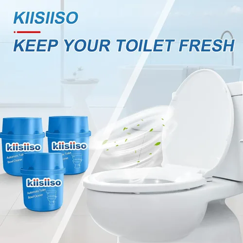 Miniatura 3 de KIISIISO Limpiadores de Tazas de Inodoro - 9 Botellas, Pastillas Limpiadoras de Taza de Inodoro Azules en Botellas con Tecnología de Liberación