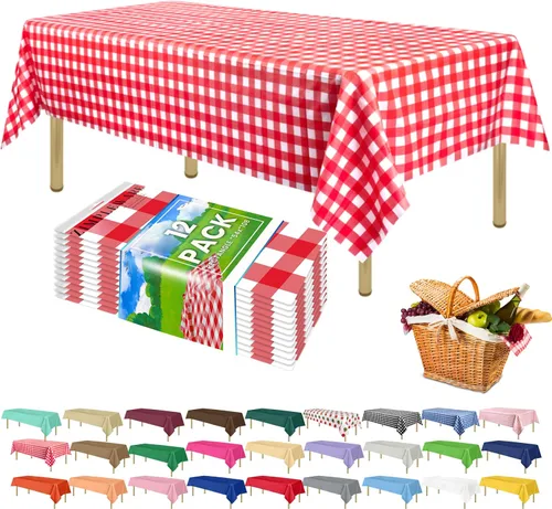 Miniatura 31 de Zimpleware - Mantel redondo de plástico para fiestas de 213 cm (84 pulgadas) de diámetro (paquete de 1, 6 y 12 unidades)