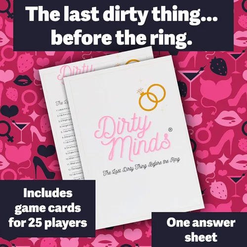 Miniatura 4 de TDC Games Juegos de despedida de soltera Dirty Minds para adultos, juegos de despedida de soltera con pistas traviesas para 25 invitados