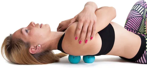 Miniatura 6 de Bola de masaje de terapia: alivio instantáneo del dolor muscular. Eficaz probada para liberación miofascial, presión de tejido profundo, 2 bolas