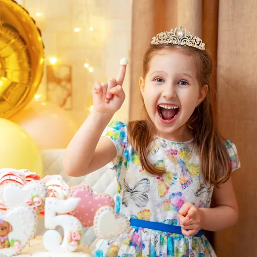 Miniatura 3 de Coronas de tiara de cristal para mujeres y niñas, corona elegante de princesa con peines, diademas para mujeres, nupcial, boda, baile de graduación