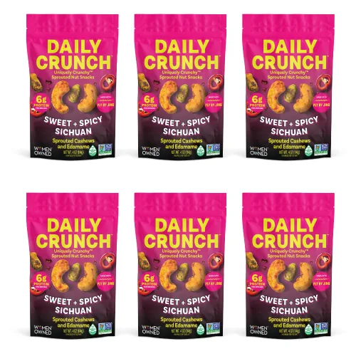 Miniatura 26 de Daily Crunch Almendras germinadas y nueces deshidratadas para un crujido único, apto para dieta cetogénica, sin OMG, sin gluten, 4 onzas
