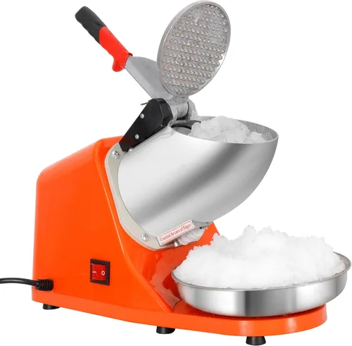 ZENY Picador de hielo eléctrico 300W 1400r/min con cuchillas de acero inoxidable, máquina picadora de hielo para uso en cocina, accesorio para hacer