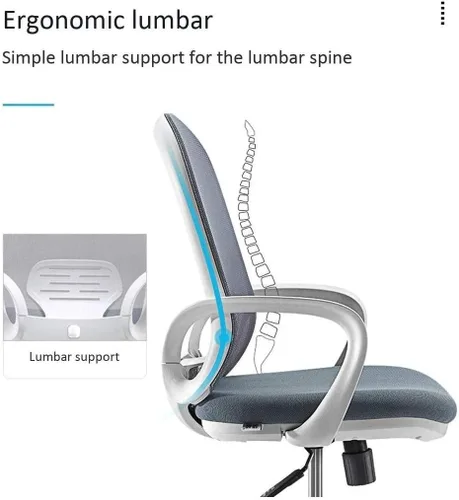 Miniatura 2 de Silla de oficina ergonómica cómoda multifuncional de tela completa de malla con diseño 2020 (D)