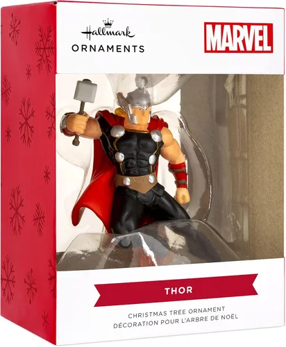 Miniatura 3 de Hallmark Marvel Thor con adorno de Navidad Mjolnir, 2.77 x 3.3 x 1.85 pulgadas