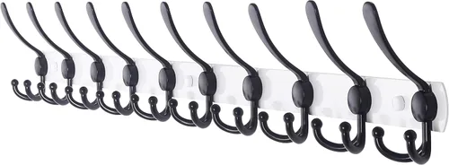 Miniatura 69 de Dseap - Perchero para pared, 5 ganchos triples, resistente, acero inoxidable, riel de gancho de metal para abrigos, sombreros, toallas, bolsos