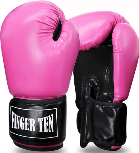 Miniatura 11 de FINGER TEN Guantes de boxeo para mujeres, para entrenamiento de boxeo profesional, saco pesado, artes marciales mixtas, sparring, kickboxing