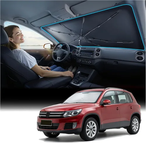 Miniatura 50 de Nmoiss [Escudo térmico con revestimiento de vinilo] Parasol para parabrisas personalizado para Mazda 3, protege el automóvil de los rayos solares