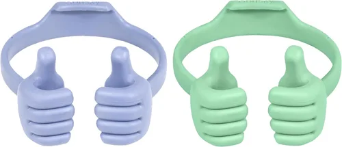 Miniatura 14 de Honsky Soporte para Teléfono Celular Paquete de 2, Soporte Perezoso para Teléfono Thumbs Up, Base Flexible Ajustable Universal para Todos