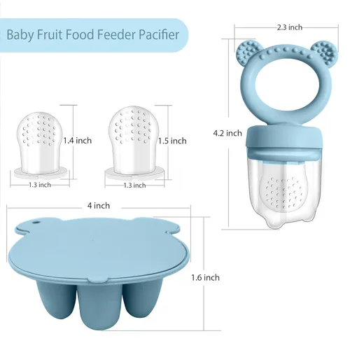 Miniatura 7 de BIGSPINACH Comedero de alimentos para bebés con mordedor de paletas de leche materna, alimentador de forraje de silicona para bebés, contenedor