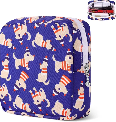 Miniatura 11 de Likesing Mini bolsa de maquillaje de 5.3 pulgadas para bolso, pequeña bolsa de maquillaje a cuadros para cosméticos de viaje para mujeres y niñas