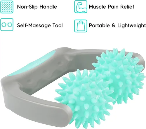 Miniatura 2 de Coolife Fascia Release - Rodillo de masaje con pinchos, masajeador de celulitis, herramienta de masaje de tejido profundo para cuello y piernas, 2