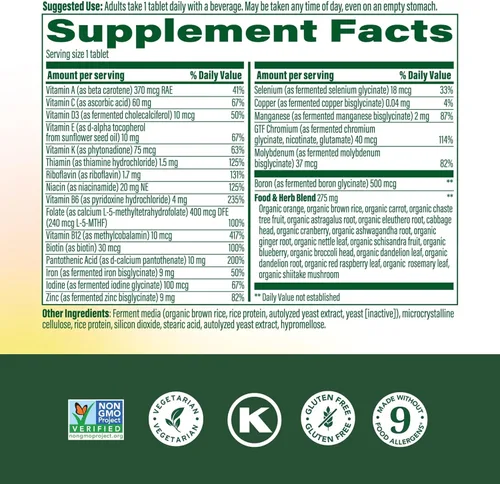 Miniatura 3 de MegaFood Multivitamínico para Mujeres One Daily - Multivitamínico para Mujeres - Vitamina C, Vitamina D, Hierro y Vitaminas B - Apoyo