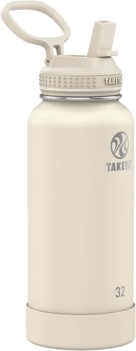 Miniatura 33 de Takeya Actives - Botella de agua de 24 onzas con tapa con popote, aislamiento de acero inoxidable de doble pared, apta para lavavajillas y sin BPA
