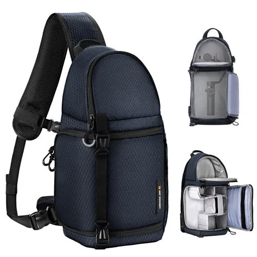 Miniatura 13 de K&F CONCEPT Bolso de Hombro para Cámara Bolso Bandolera para Cámara Mochila para Cámara DSLR/SLR/Sin Espejo para Fotografía Compatible
