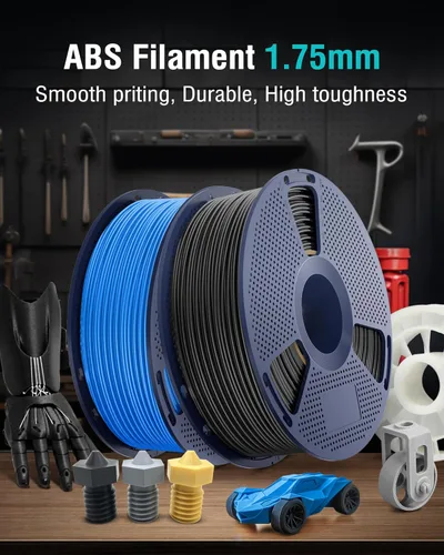 Miniatura 5 de SUNLU - Filamento ABS para impresora 3D de 1.75 mm, altamente resistente y duradero, resistencia al calor, excelente dureza, compatible con el 99%