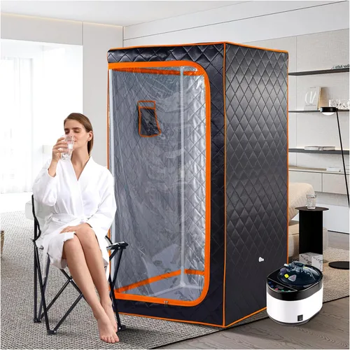 ZONEMEL - Sauna de vapor portátil de tamaño completo, spa personal para el hogar, generador de vapor de 1500 vatios de 4 litros con control remoto,
