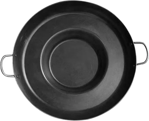 BESTOYARD Olla de Gong Cóncavo de fondo plano de 14 pulgadas, cacerolas para tortillas, para exteriores, para carnitas, cacerola para crepé,