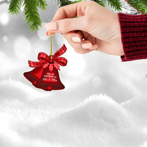 Miniatura 3 de Adorno de nuestra primera Navidad como el señor y la señora, adornos de primera Navidad para casados, regalos de boda para parejas, regalo
