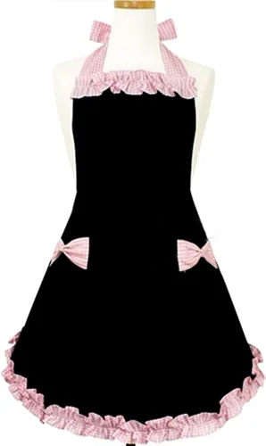 Hyzrz Lindos delantales de moda para mujeres y niñas, camarera, cocina, restaurante, cocina, hogar, cocinero, babero, delantal, vestido de regalo