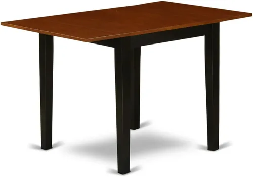 Miniatura 10 de East West Furniture NDT-LWH-T Norden Mid-Century - Mesa de comedor rectangular con gotas y patas elegantes, 30 x 48 pulgadas, lino blanco