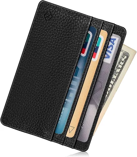 Miniatura 7 de Fintie Billetera delgada y minimalista para bolsillo frontal, con bloqueo RFID, tarjetero y ventana de identificación, para hombre o mujer