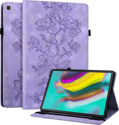 Miniatura 11 de Funda para Samsung Galaxy Tab S5e 10.5 2019 Modelo SM-T720/T725/T727, funda delgada de piel sintética con soporte multiángulo y soporte