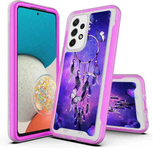 Miniatura 7 de Cpm- Funda híbrida con purpurina para Samsung Galaxy A23, con purpurina híbrida, color degradado para Samsung Galaxy A23 (azul/morado)