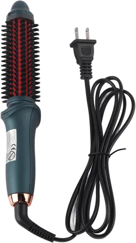 Rizador termostático para rizar el cabello 2 en 1, cepillo eléctrico portátil para rizar el cabello, kit de alisador de doble propósito, calentador