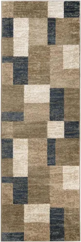 Miniatura 27 de Superior alfombra de área de la colección diseñador Clifton, 8 mm de altura de apilado, con respaldo de yute, diseño geométrico contemporáneo, Beige