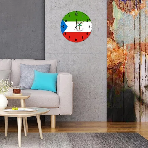 Miniatura 874 de Cheyan Reloj de pared con bandera de Canadá de 12 pulgadas, silencioso, sin tictac, de PVC, funciona con pilas, reloj redondo decorativo, regalo