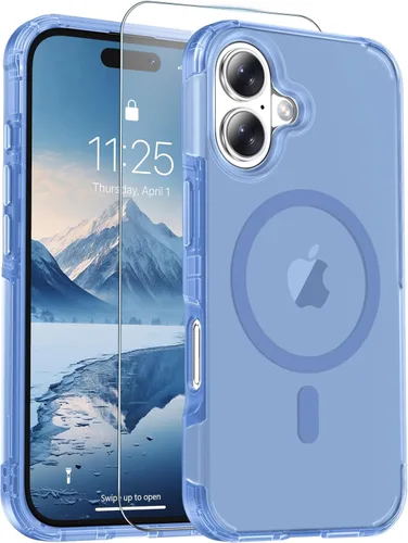 Miniatura 12 de jaroco Funda magnética para iPhone 11 con protector de pantalla, protección resistente, compatible con MagSafe, protección contra caídas de grado