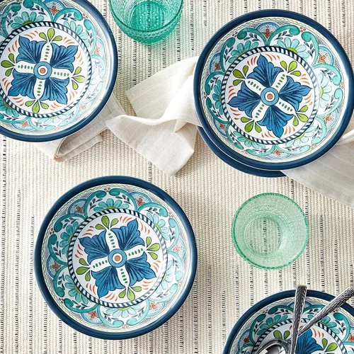 Miniatura 2 de Certified International Talavera - Cuenco multiusos de melamina, 7.5 x 2 pulgadas, juego de 6, 7.5 x 2 pulgadas, multicolor, 14 onzas