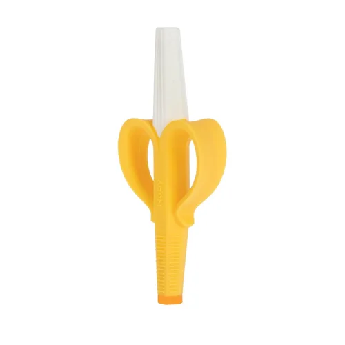 Miniatura 3 de Nuby Tubo Hueco de Plátano Juguete de Dentición de Silicona - Juguete de Alivio para la Dentición del Bebé que Masajea las Encías para 3+ Meses